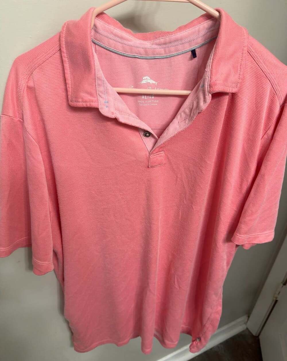 Tommy Bahama Emfielder 2.0 Polo Mens XL Pink Pearl Supima Cotton IslandZone
